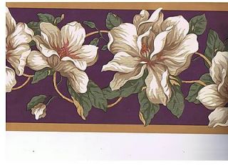 Magnolia Flower Wallpaper Border