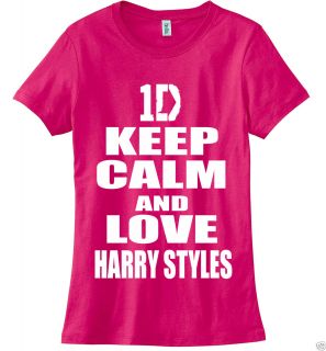Keep Calm and Love Harry Styles Tshirt One Direction Woman Tshirt
