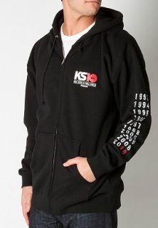 New Mens Quiksilver Kelly Slater KS10 Black Full Zip Hoodie Sweatshirt