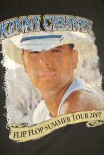 Kenny Chesney Flip Flop Summer Tour 2007 T Shirt Size Large