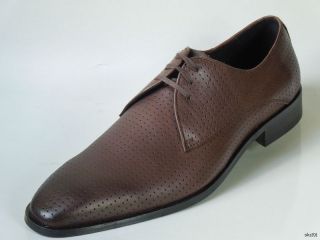 New $188 Classy Mens Kenneth Cole WhereD U Go Brown Leather Oxfords