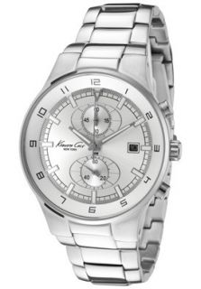 Kenneth Cole Watch KC3499 Mens Chronograph Silver Dial Stainless Steel