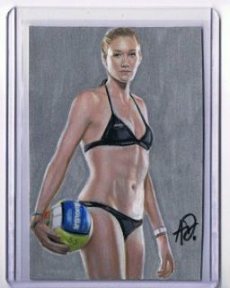 card depicting USA athlete and OLYMPIC Gold Medalist, KERRI WALSH