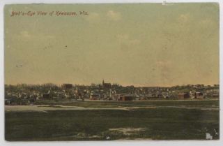 1909 Kewaunee Wisconsin Town View Postcard