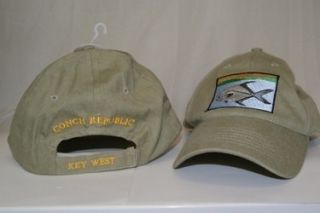 new) Embroidered Biege Key West Big Fish Conch Republic Baseball Hat