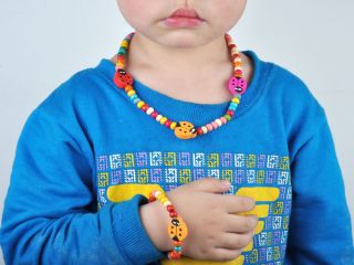 Set Kids Childrens Day Gift Beads Bracelet Necklace Kits Jewelry Set