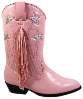 Kids Pink Fringed Cowgirl Boots Sizes 9 3