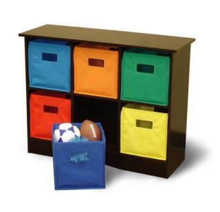 Kids Playroom Toy 6 Bins Organizer Storage Cabinet Box
