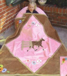 Kids Western Bedding Cowgirl Horse Blanket Throw New