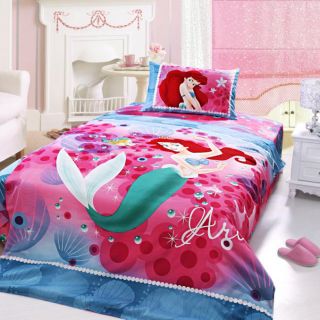 100 Percent Cotton Little Mermaid Kids Bedding Set for Girls
