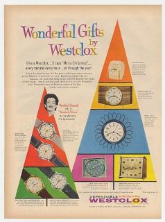 1958 Rosalind Russell Westclox Watches Clocks Print Ad