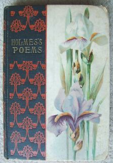 Antique Holmess Poems Hard Cover Book 1800s