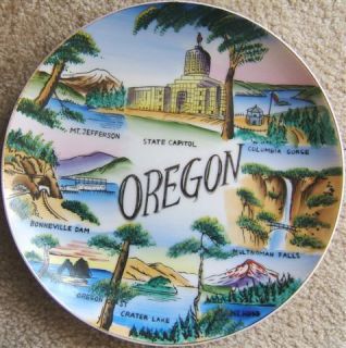 Vintage Oregon State Collectors Plate 1960s