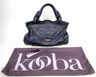 Kooba Kiley 020 Grey Leather Python Embossed Satchel Bag with Dustbag