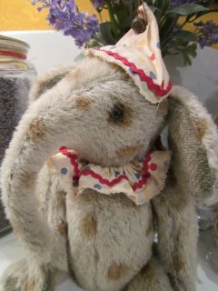 OOAK Spotted Mohair Circus Elephant