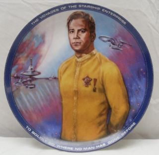Collectible Plate Captain Kirk Scotty Misprint on Back Error