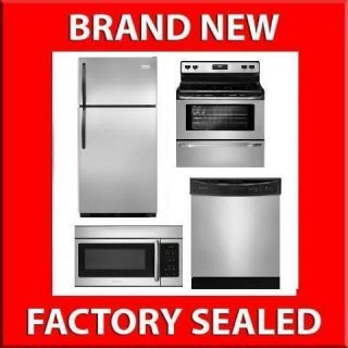 Frigidaire 4 PC Stainless Steel Kitchen Appliances Package 1 G Gas