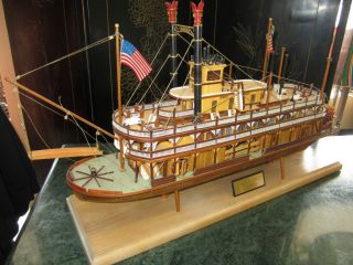 King Of Mississippi Paddlewheel Steamboat Wooden Riverboat Model 30