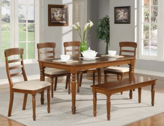 PC Rectangular Dinette Kitchen Dining Set Table with 4 Padded Chairs