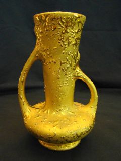 Kingwood Ceramic Art Pottery Weeping Bright Gold Vase