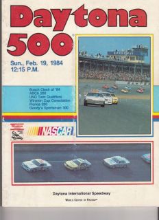 1984 Program NASCAR Stock Car Daytona 500