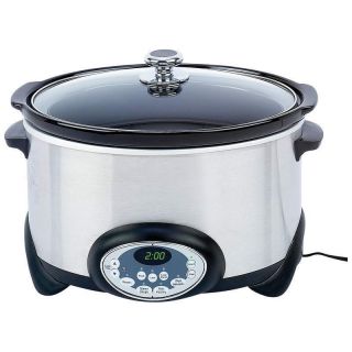 Digital Stainless Steel Slow Cooker Crock Pot Crockpot New