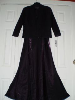 KM Collections by Milla Bell 2pieces Evening Dress Dark Purple Size 12