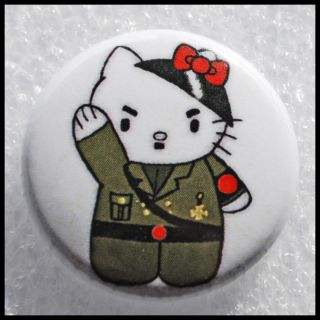 Evil Dictator Tyrant Discriminatory Hello Kitty Button