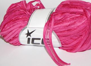 ICE Yarns knitting supplies ribbon shine yarn 50g ball Bright Pink