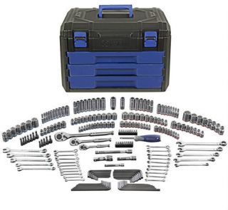 Kobalt 227 PC SAE Metric Mechanics Tool Set