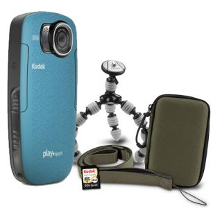 Kodak PlaySport ZX5 Video Camera Aqua with Kodak Adventure Kit Brand