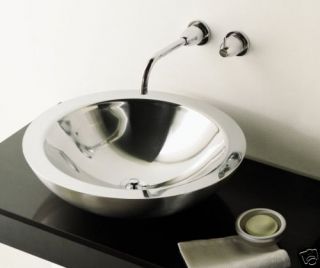 Kohler Timpani Stainless Steel Bathroom Vessel Sink New