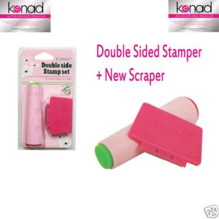 Konad Nail Art Double Dual Sided Stamp New Scraper