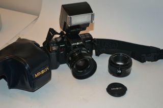 Konica Minolta Maxxum 7000 camera with 50mm and 35 70mm  Two Maxxum