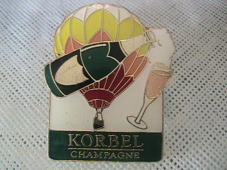AIBF Balloon Fiesta Special Shapes Lapel Pin Korbel Champagne