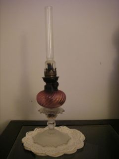Antique Kosmas Brenner Oil Lamp Beautiful Item