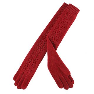  Opera Long Five Finger Wool Knit Gloves Mittens Winter Hand Warmer