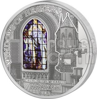 Windows of Heaven Cracow Krakow Saint Francis Silver Coin 10$ Cook