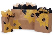 Sunflower Kraft Paper Gift Bags Shopping Bags 125 Assortment Sizes
