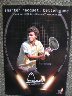 Head Intelligence Tennis Racquet Poster Gustavo Kuerten