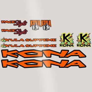 Retro Kona Kula Supreme 1997 Frame Decal Sticker Kit