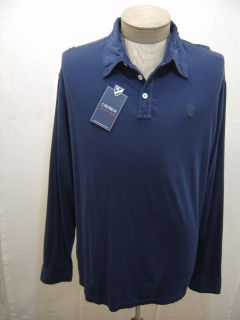 Mens Washed Shirt L Daniel Cremieux Polo Golf Long Sleeve Rugby Knit