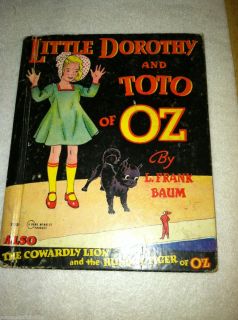 LITTLE DOROTHY AND TOTO OF OZ BY L FRANK BAUM 1939 RAND MCNALLY COLOR