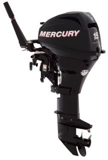 Mercury 15 HP Electric Start 4 Stroke Outboard Motor Tiller 20 Shaft
