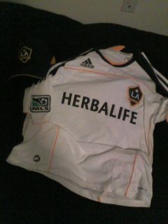 LA Galaxy 2010 2011 Home jersey medium Hat MLS shirt cap Keane Beckham