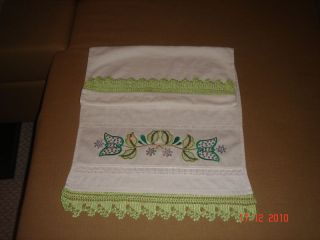 Turkish Pure Cotton Towel with Crochet Lace OYA