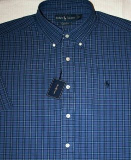 80 Ralph Lauren Mens Large Classic Fit Plaid Shirt Size L