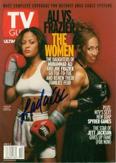 Laila Ali Signed Boxing TV Guide Magazine w COA Muhammad