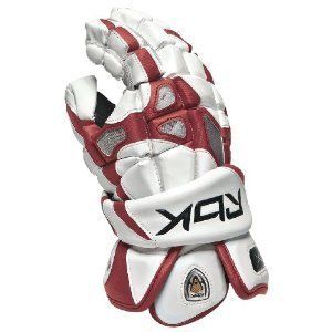 New Reebok 7K Mens Boys Lacrosse Gloves Medium 12 White Red