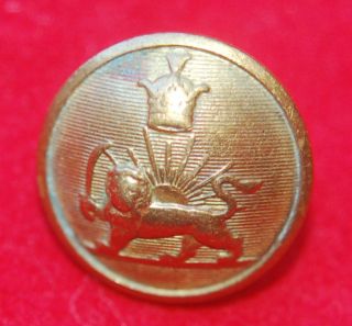 Antique Small Military Button Pahlavi Iran Sweden